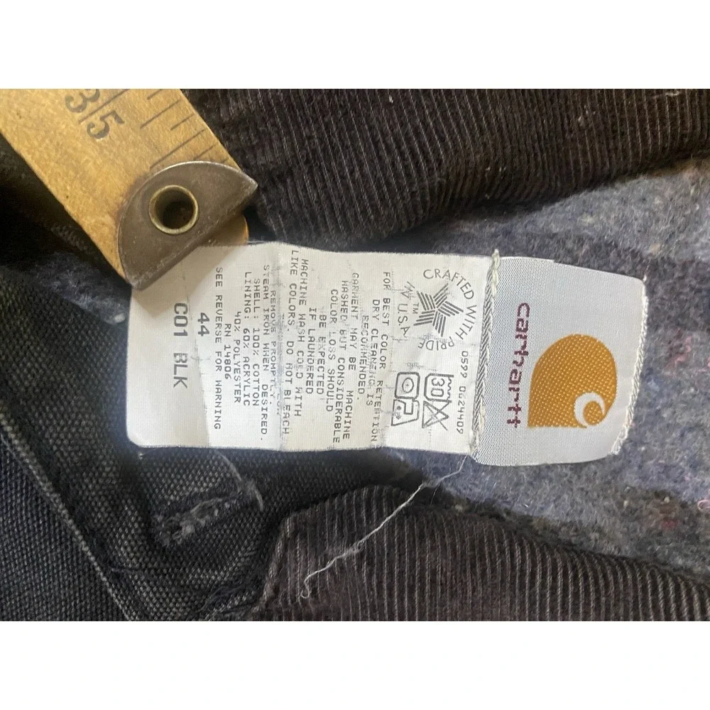 VTG Carhartt C01 Jacket Mens 44 Faded Blanket Lined USA Made Chore Workwear 90s